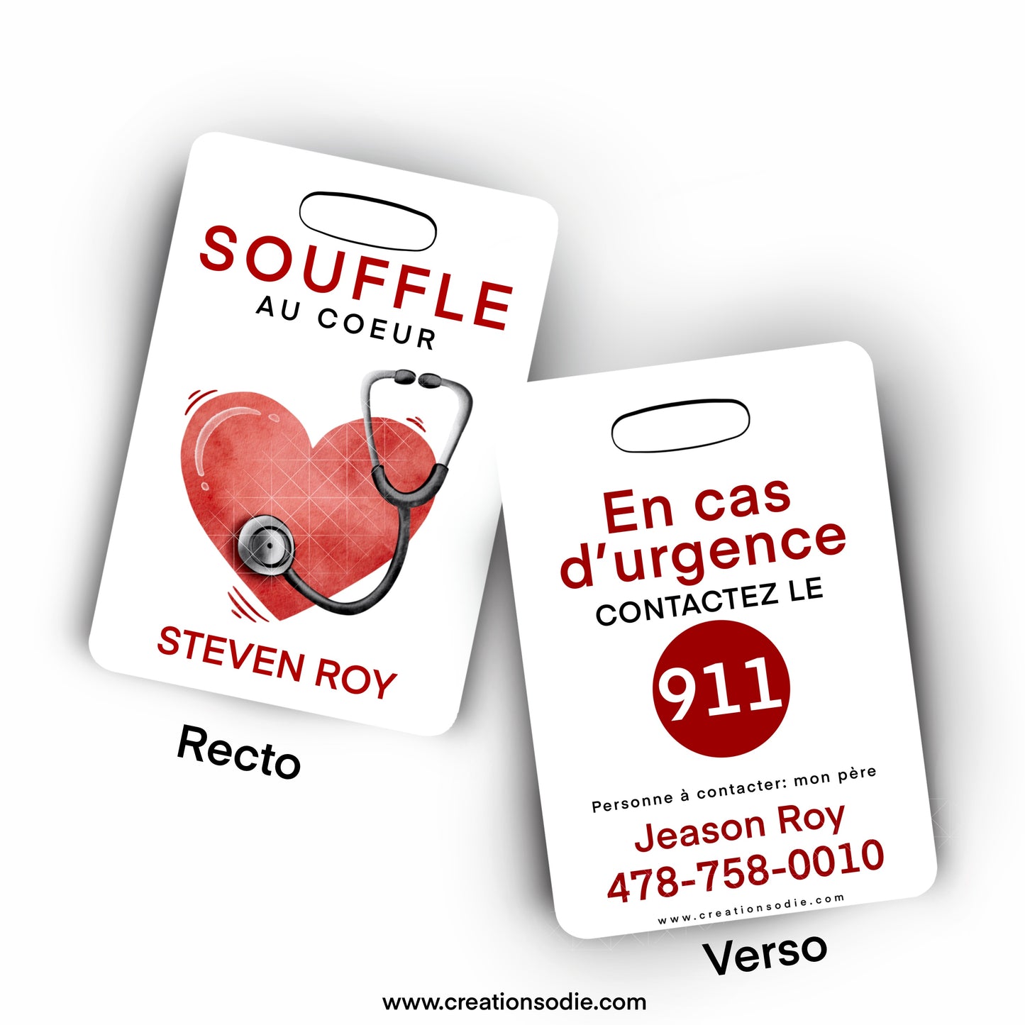 Étiquette d’alerte - Souffle au coeur