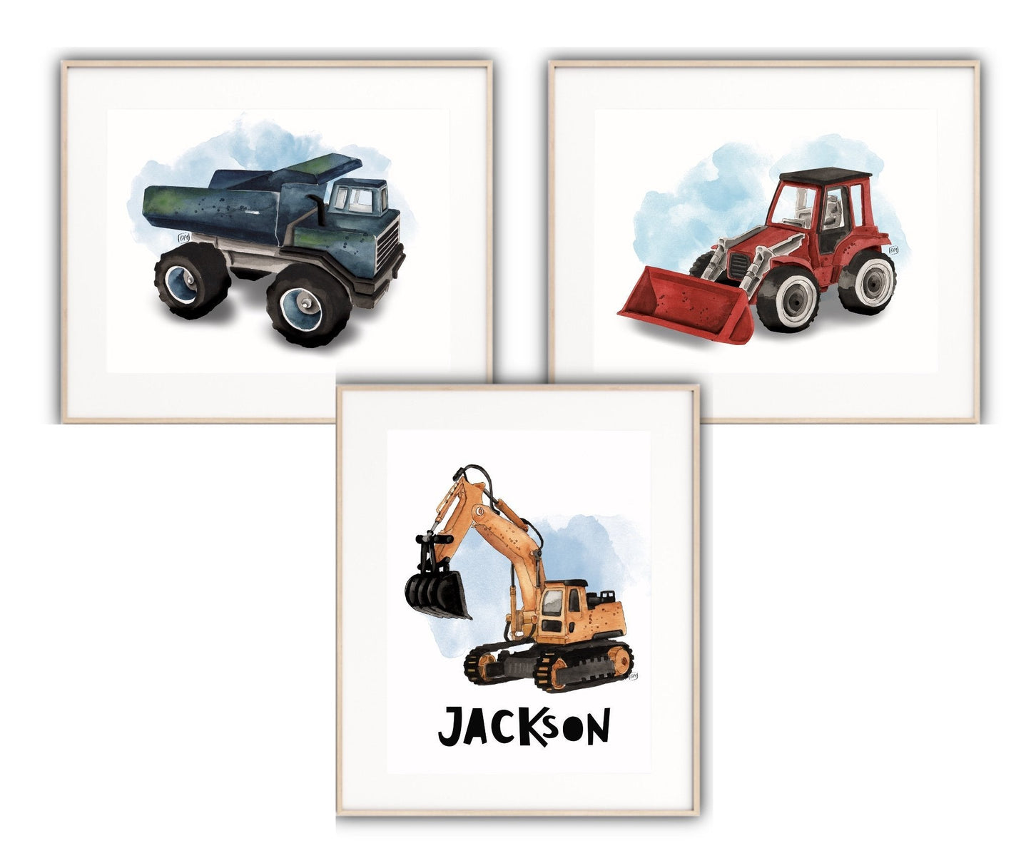 Affiche - Camion et tracteur - Affiche - Créations Odie