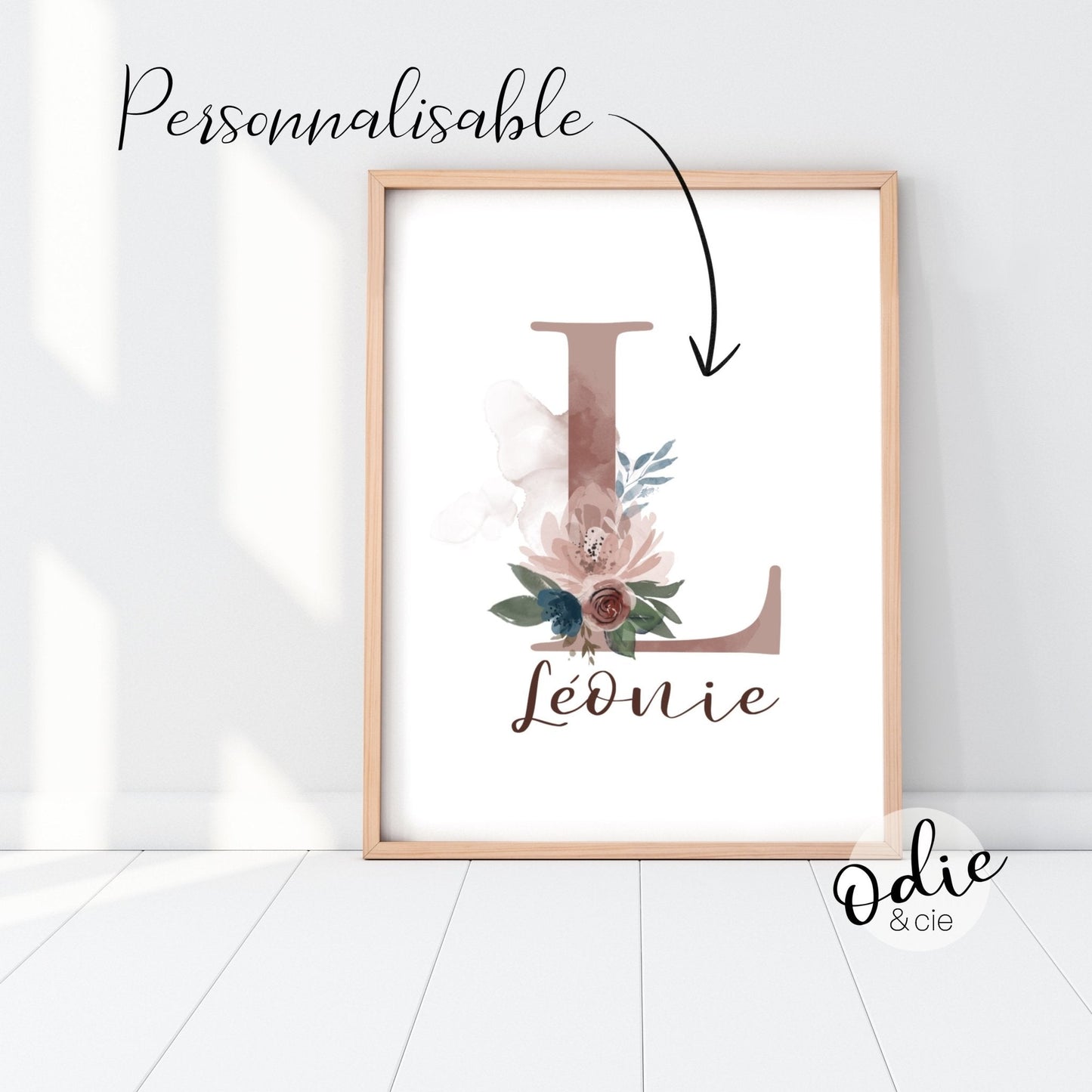 Affiche - Petite loutre et fleurs - Affiche - Créations Odie