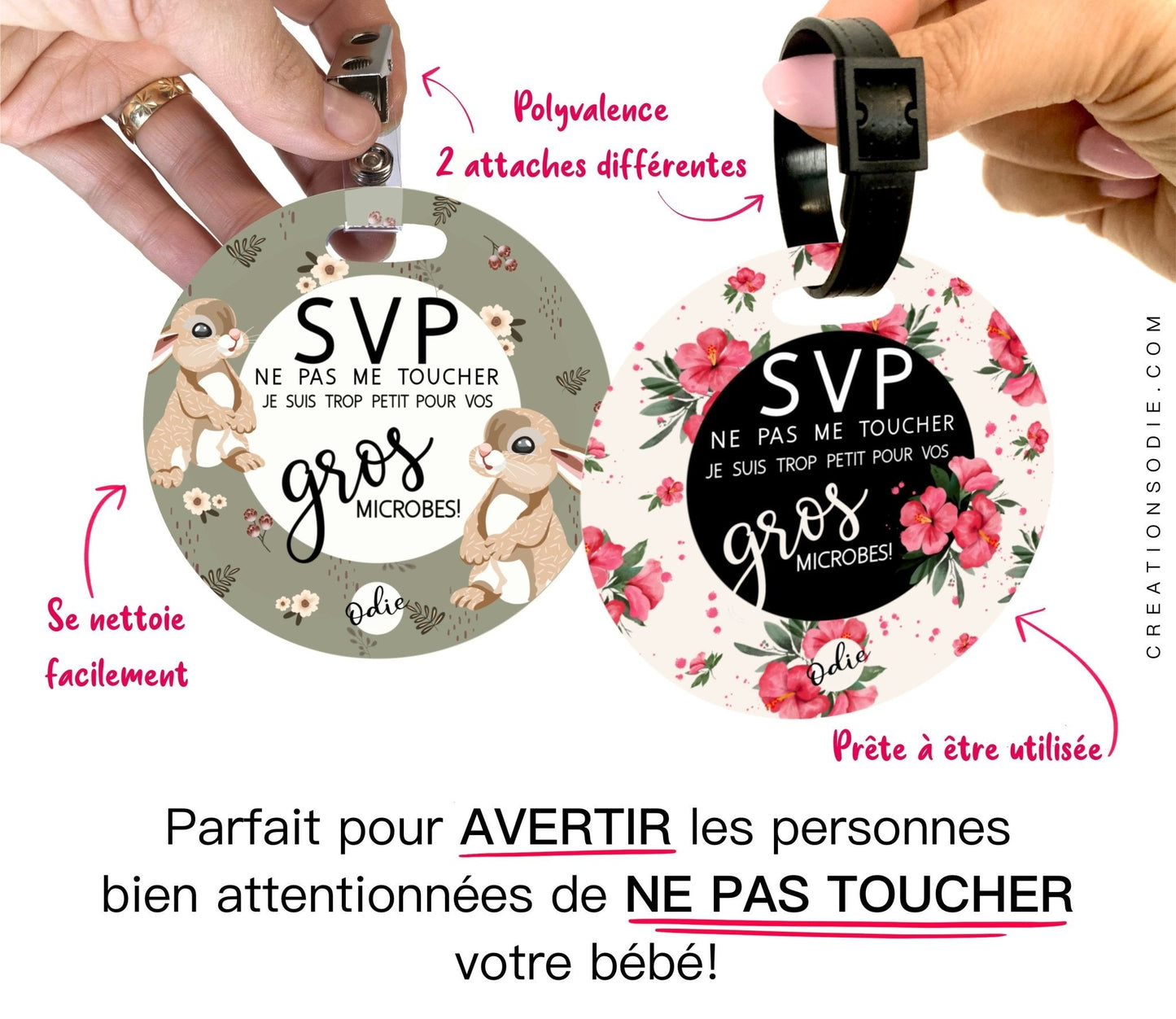 Affichette ne pas toucher - Les animaux de la forêt - Affichette ne pas toucher - Créations Odie