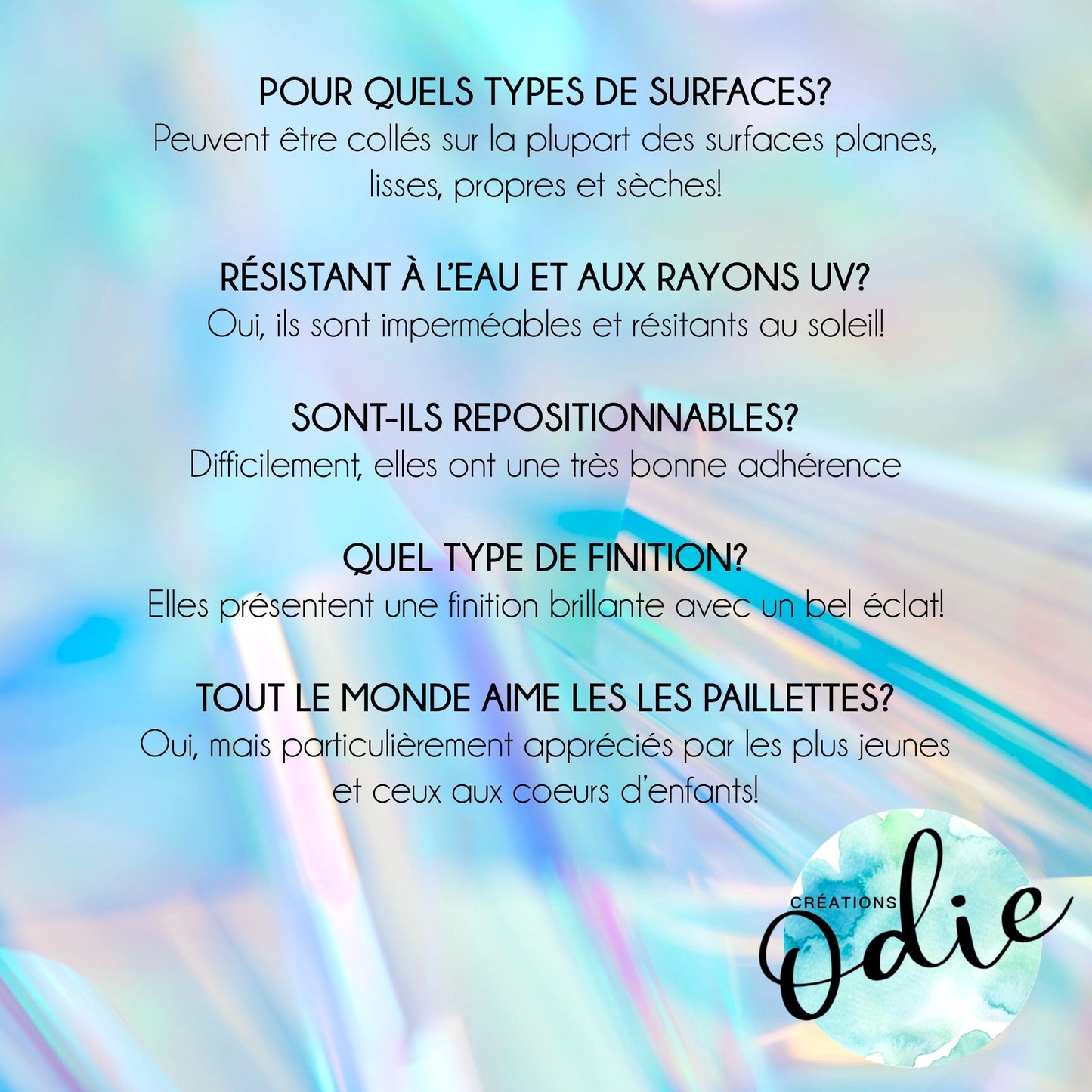 Autocollant holographique Le petit castor - Autocollants - Créations Odie