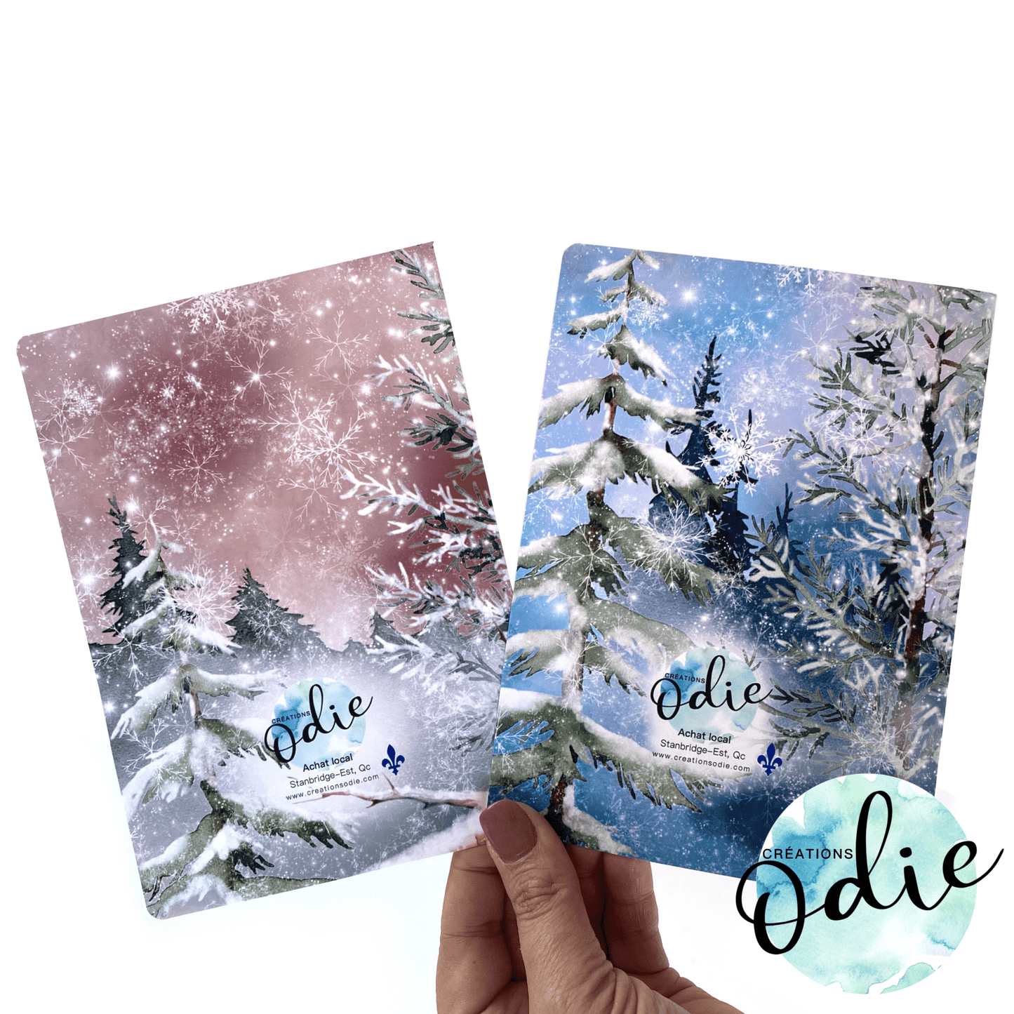 Carte - Duo écureuils en forêt - Carte de voeux - Créations Odie