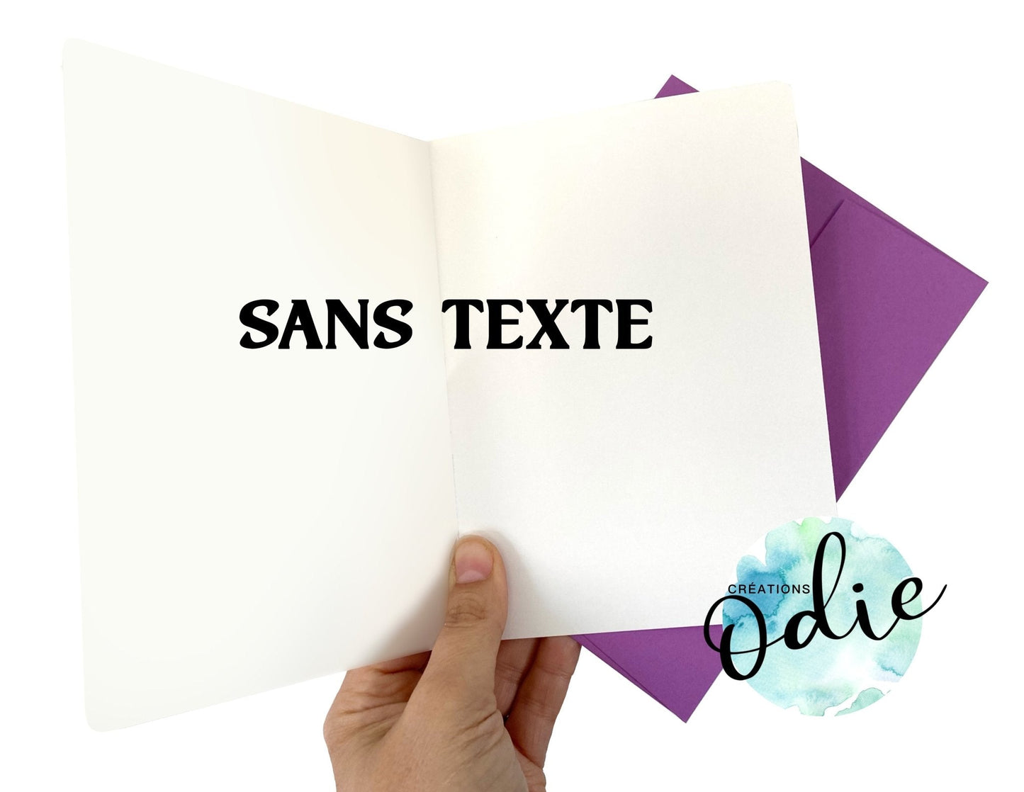 Option - Carte de souhait sans texte - Option ajout portrait - Créations Odie