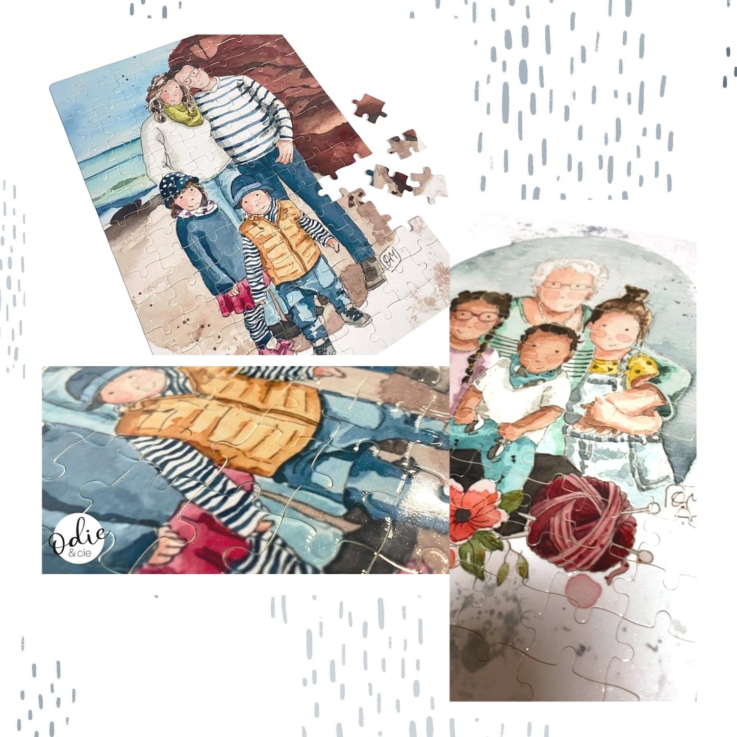 Option - Casse-tête 120 mcx - Option ajout portrait - Créations Odie