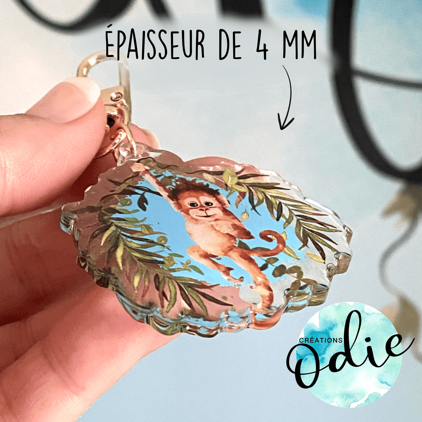 Porte-clés Singe - Porte-clé - Créations Odie