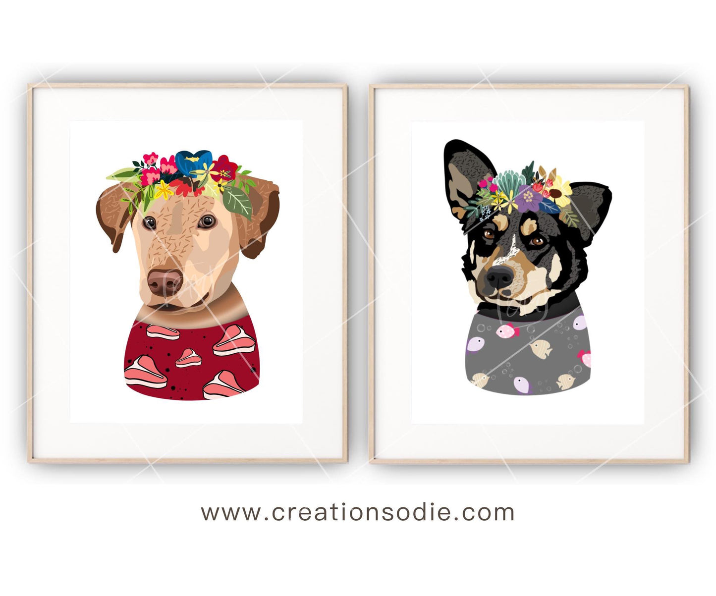 Portrait - Animal de compagnie - Portrait personnalisé numérique - Créations Odie