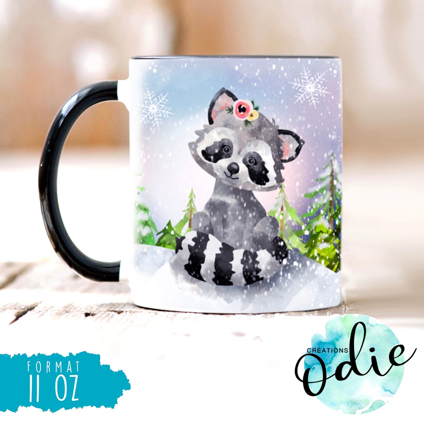 Tasse Charlie en hiver - Tasse - Créations Odie
