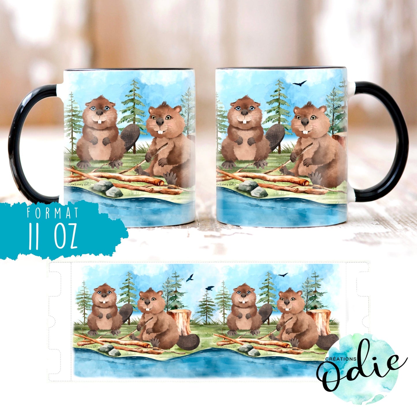 Tasse Les petits castors - Tasse - Créations Odie