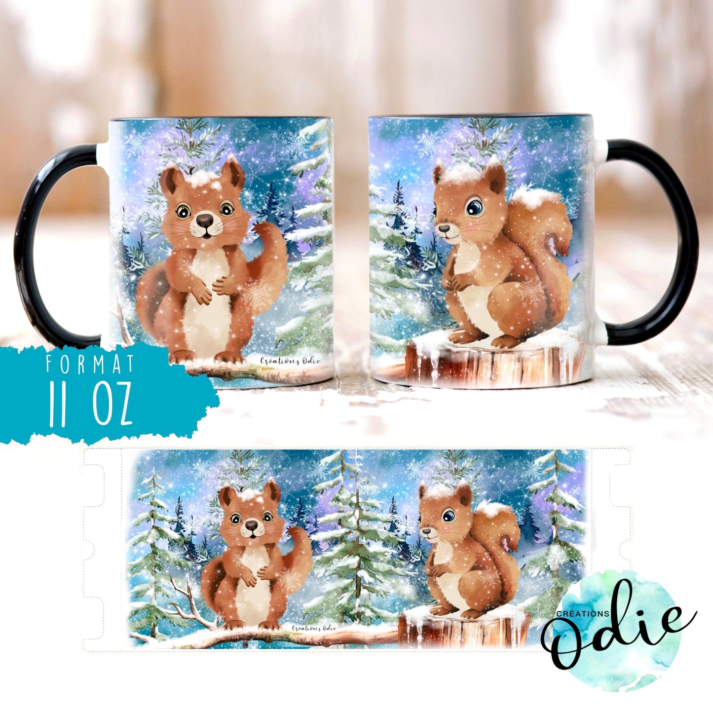 Tasse Les petits écureuils - Tasse - Créations Odie