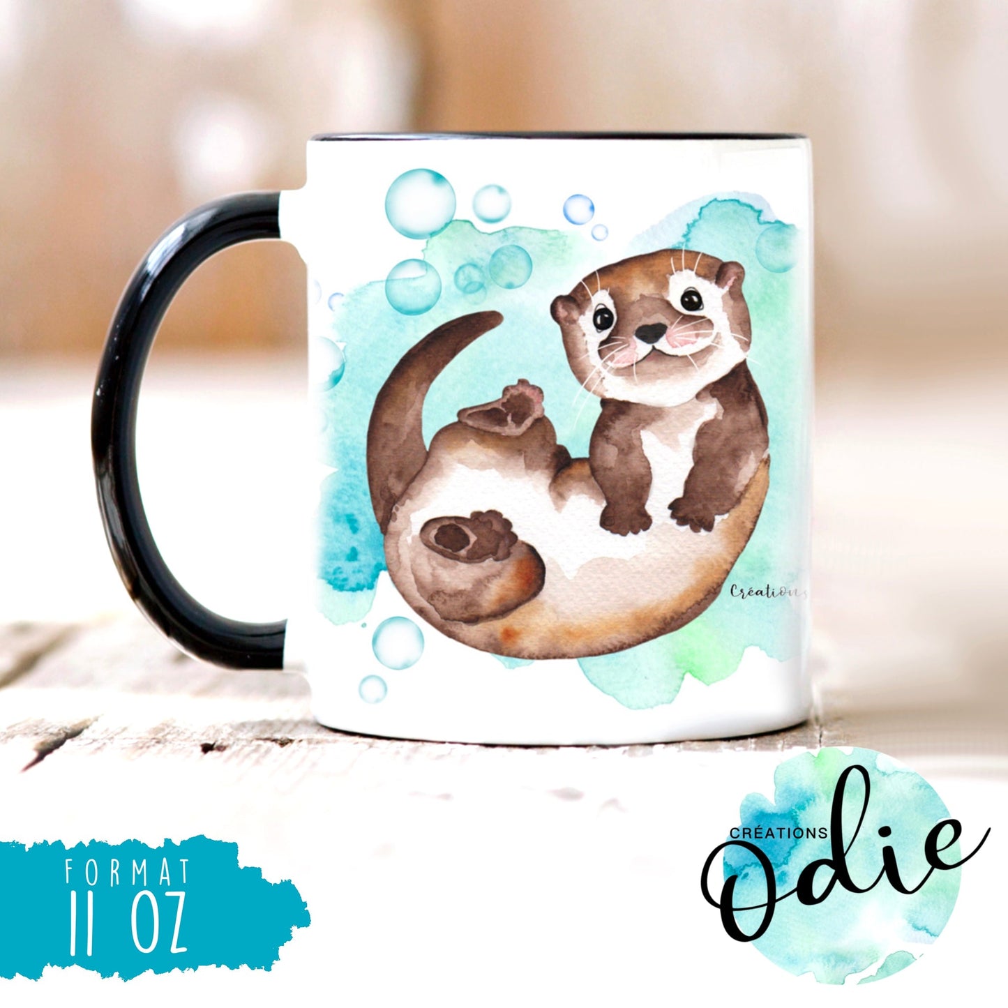 Tasse Loutre dans l'eau - Tasse - Créations Odie
