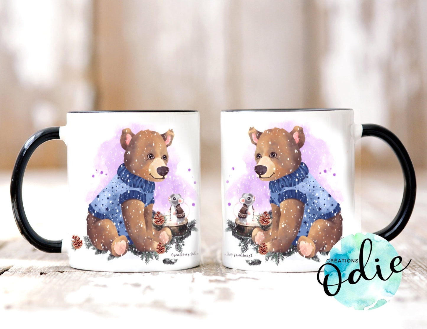 Tasse Ourson dans les bois - Tasse - Créations Odie