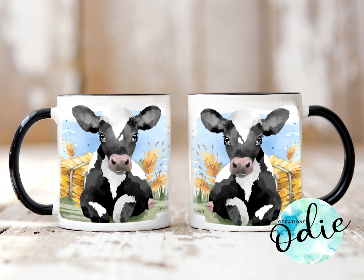 Tasse Petite vache noir - Tasse - Créations Odie