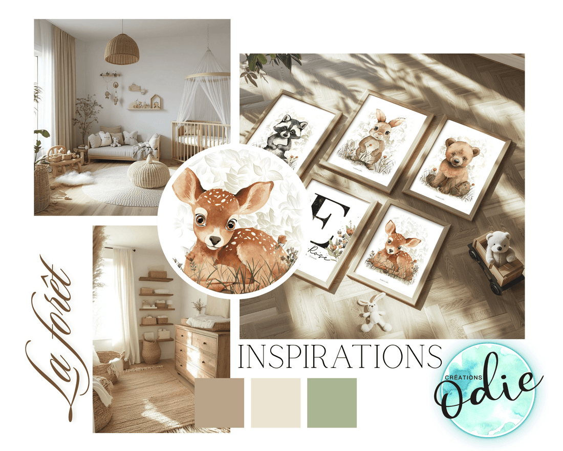 4 idées déco pour une chambre d'enfant - thématique de la forêt - Créations Odie