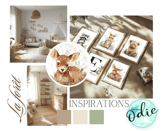4 idées déco pour une chambre d'enfant - thématique de la forêt - Créations Odie