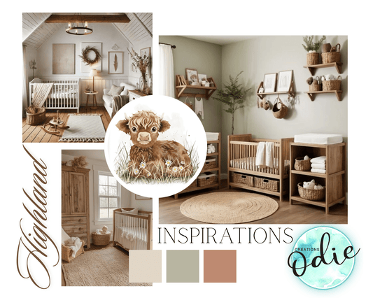 Collection Vache Highland : quelles couleurs choisir pour une chambre d’enfant harmonieuse! - Créations Odie