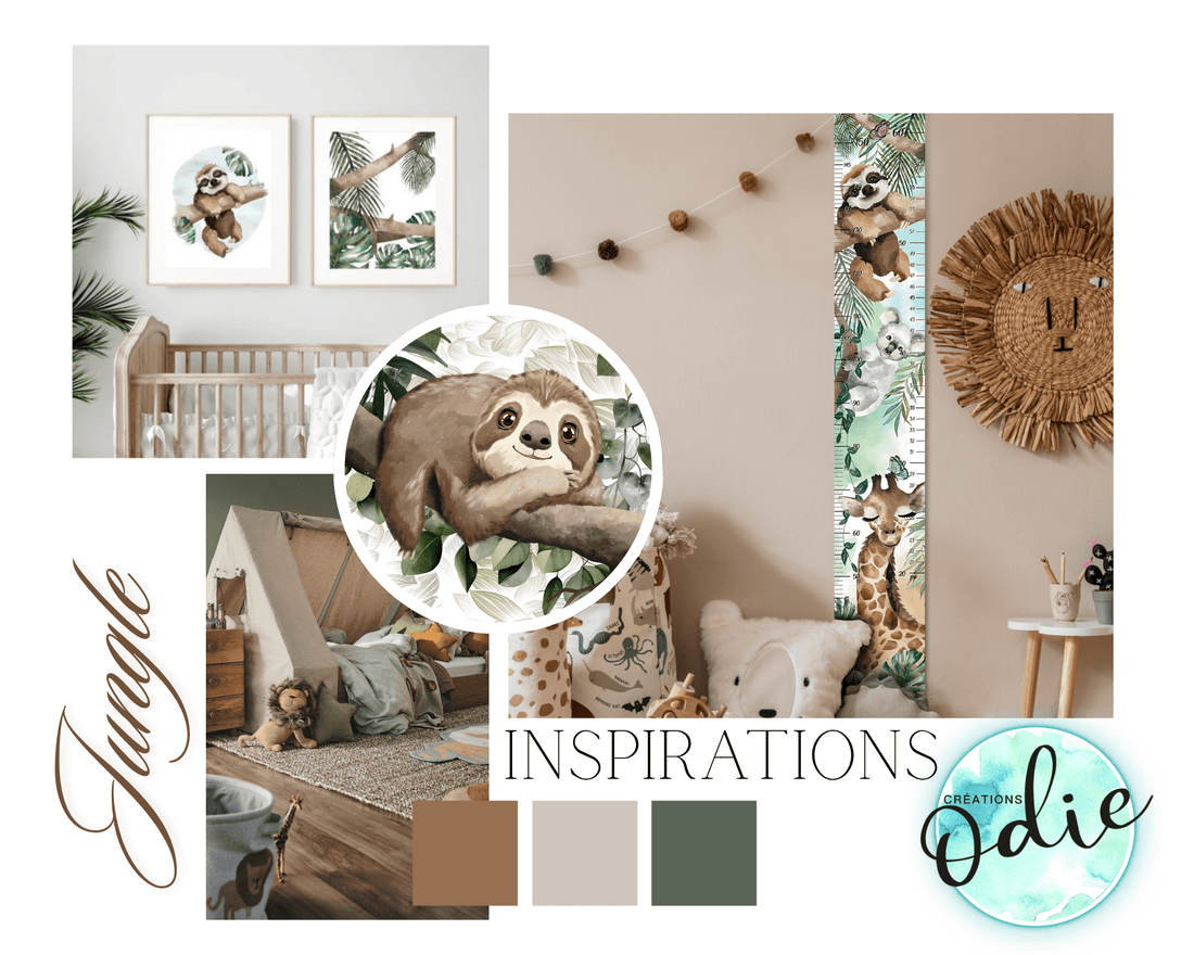 Idées inspirantes pour la chambre d'enfant - thématique Safari - Créations Odie
