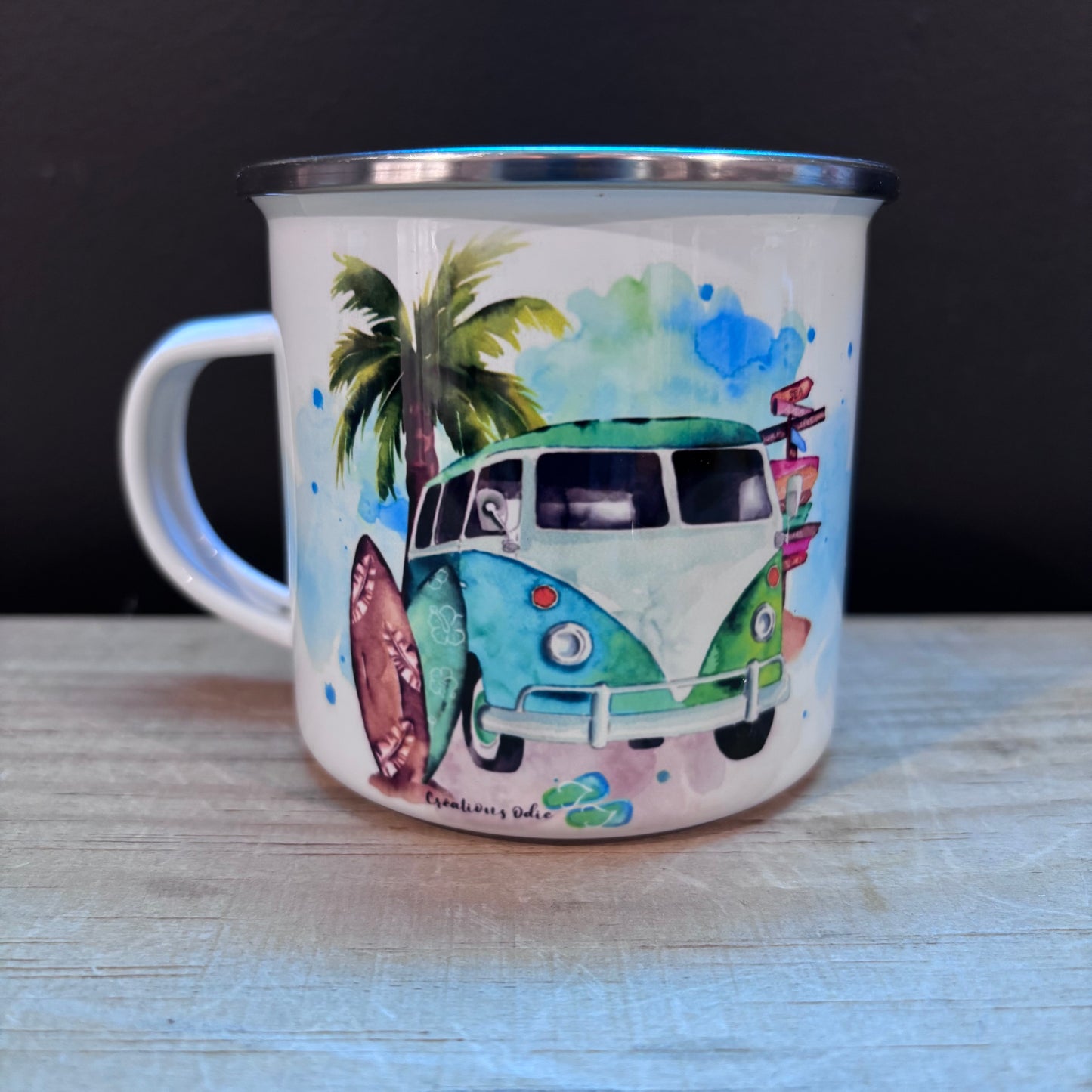 Tasses acier émaillés