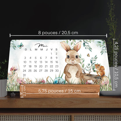 Calendrier décoratif illustré – 2026 fait main au Québec, ambiance naturelle