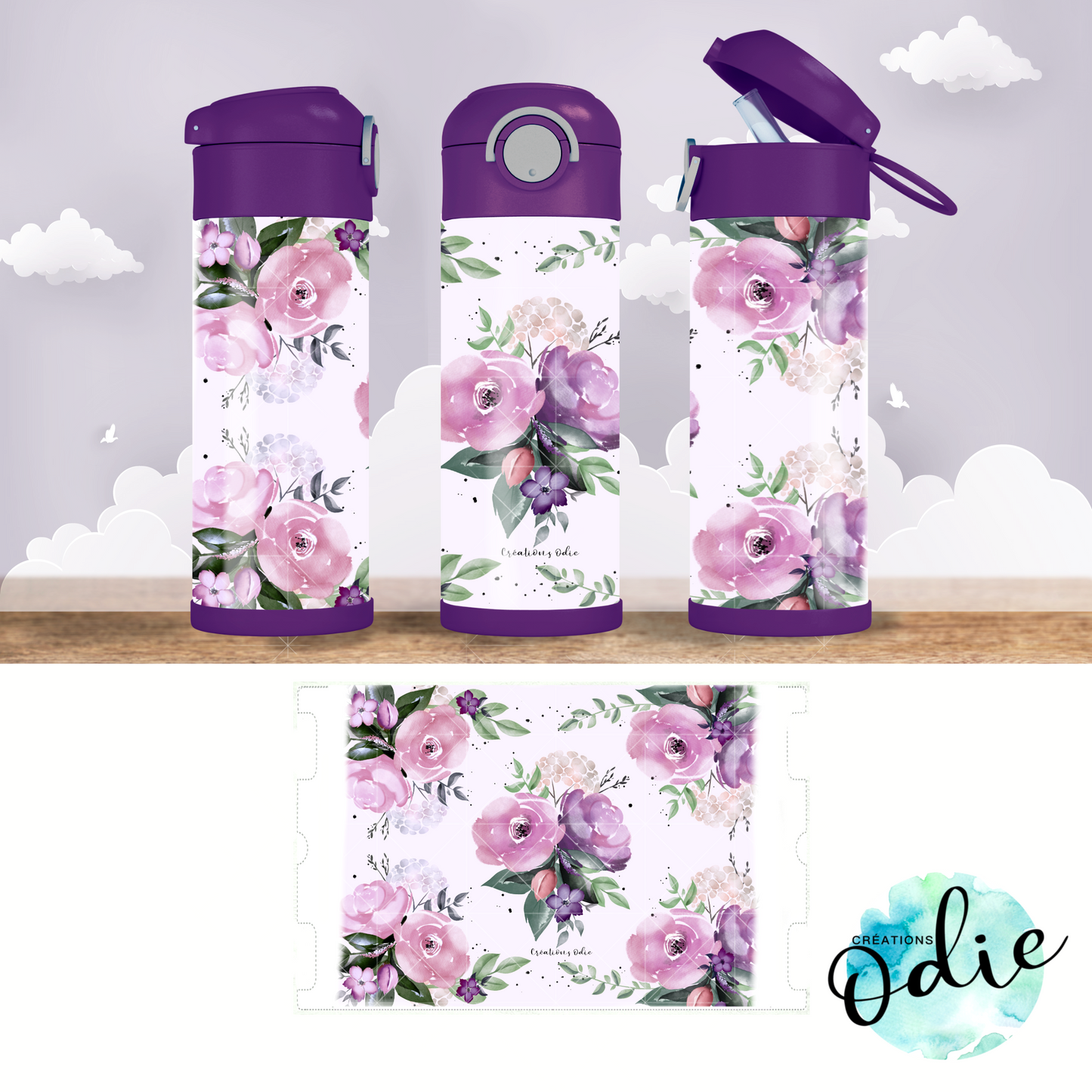 Gourdes thermos 12 oz