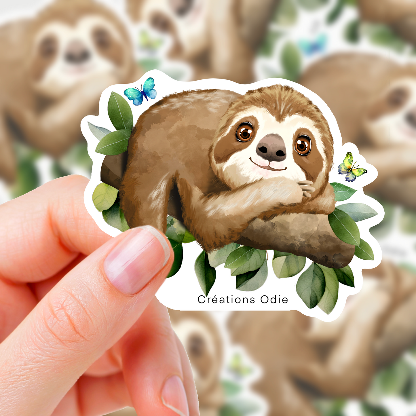 Autocollant vinyle Paresseux