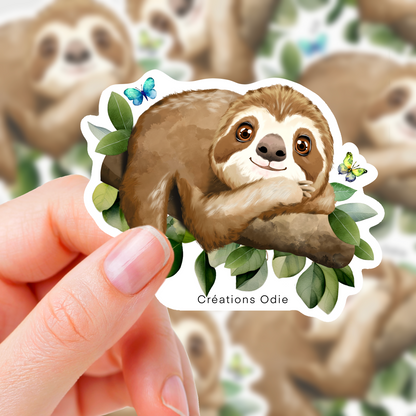 Autocollant vinyle Paresseux