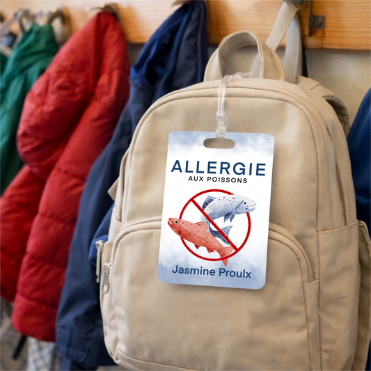 Étiquette d’alerte - Allergie aux poissons