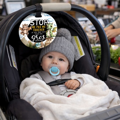 Affichette ne pas toucher - Les petits dragons