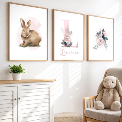 Affiches chambre enfant - Lapin tout doux