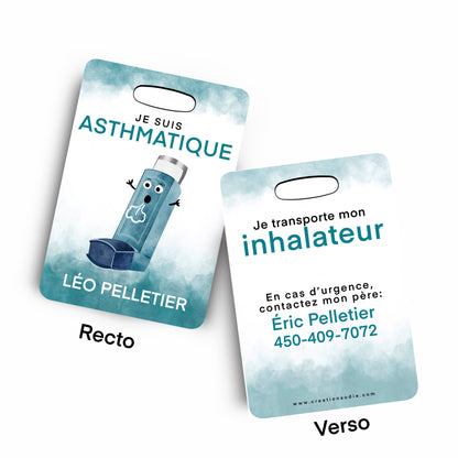 Étiquette d’alerte - Asthme