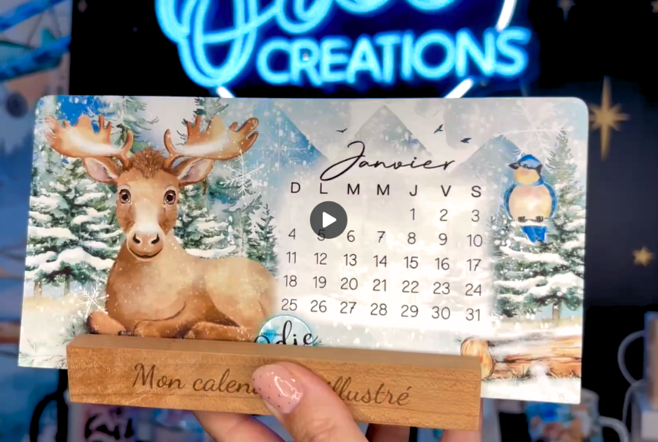 Charger la vidéo : Présentation du calendrier illustré 2026 - Créations Odie