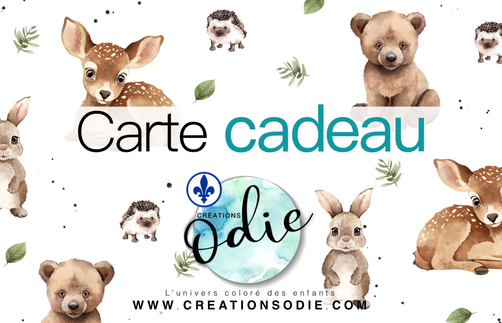 Carte Cadeau Créations Odie - Cartes cadeaux - Créations Odie