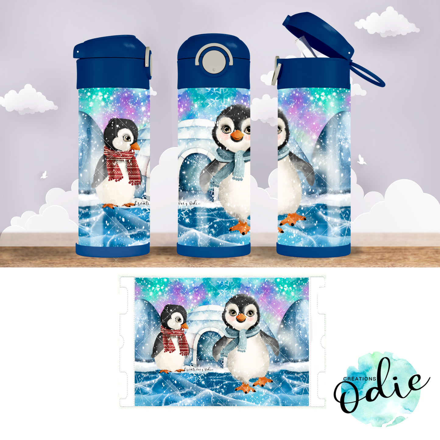 Gourdes thermos 12 oz