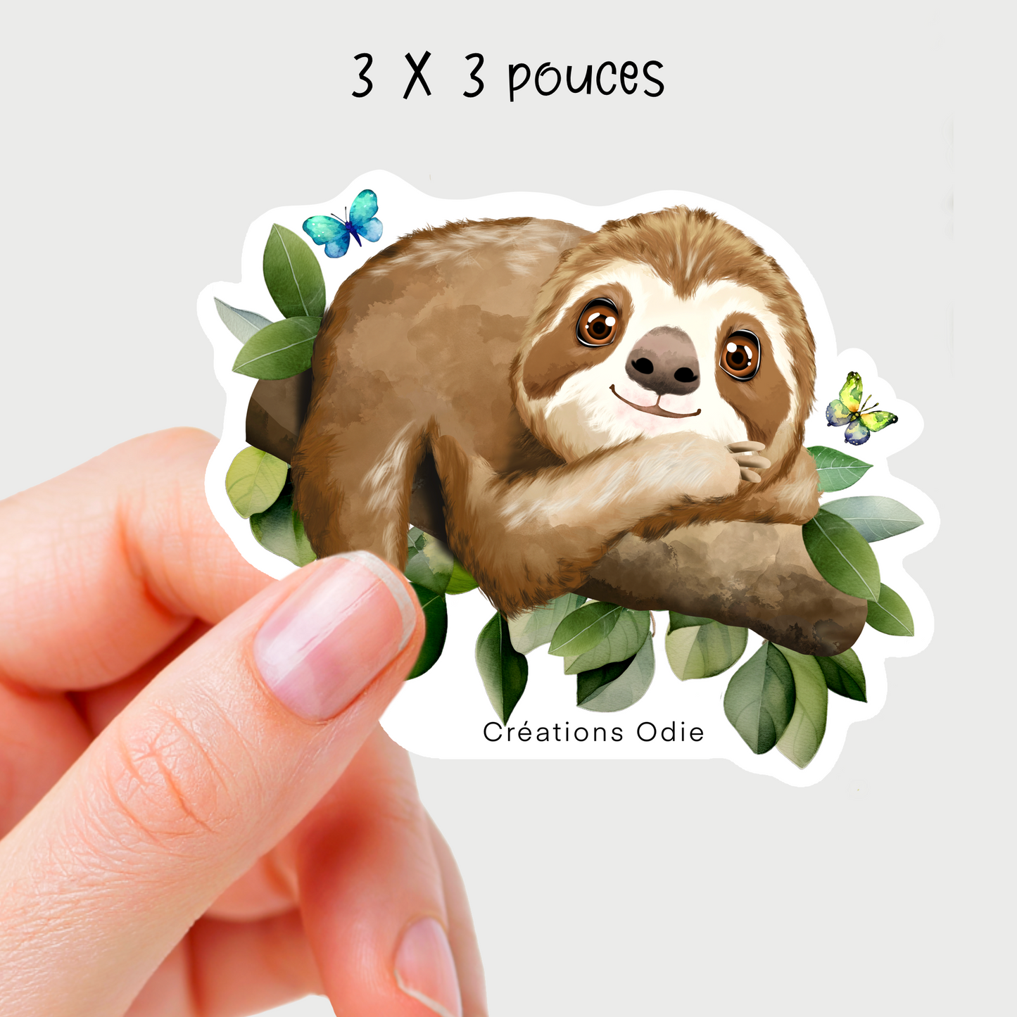 Autocollant vinyle Paresseux