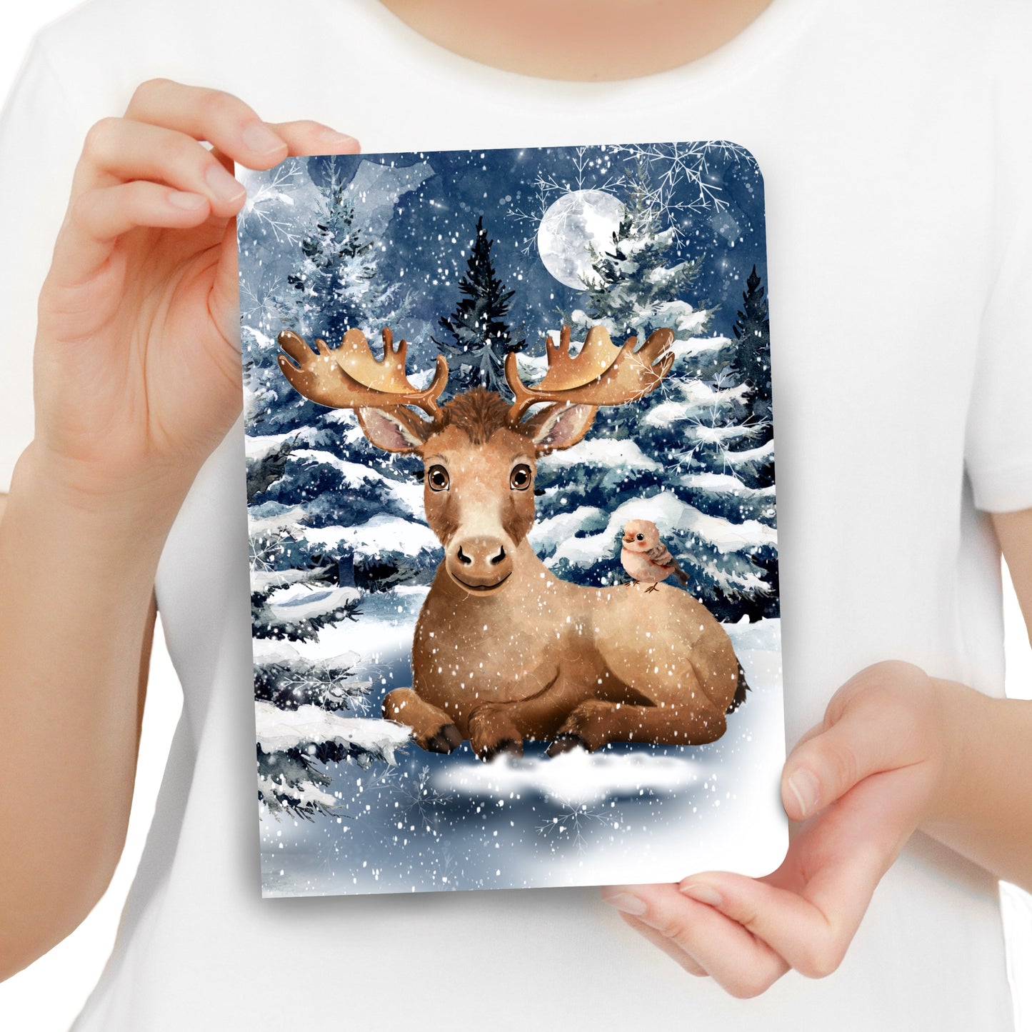 Carte - Orignal dans la neige