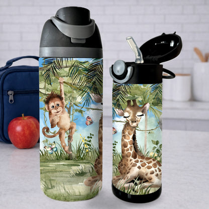Gourde thermos - Animaux de la jungle
