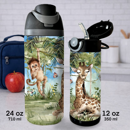 Gourde thermos - Animaux de la jungle