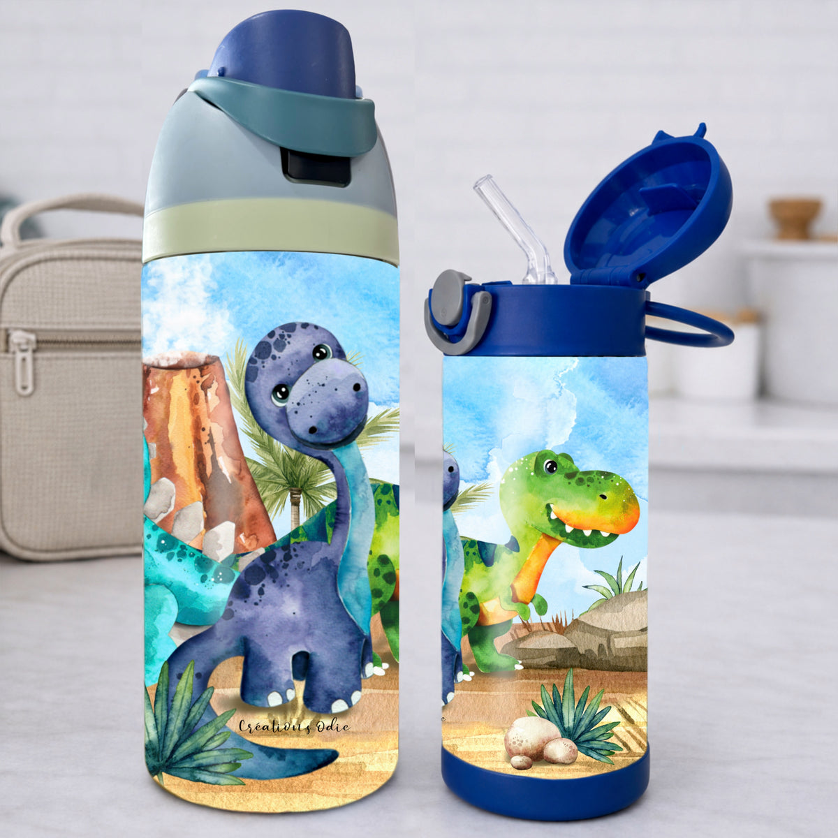 Gourde thermos - Les amis dinos