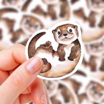 Autocollant vinyle Loutre