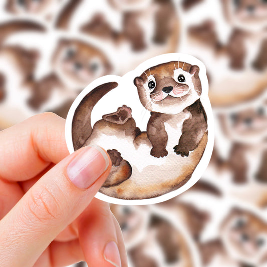 Autocollant vinyle Loutre