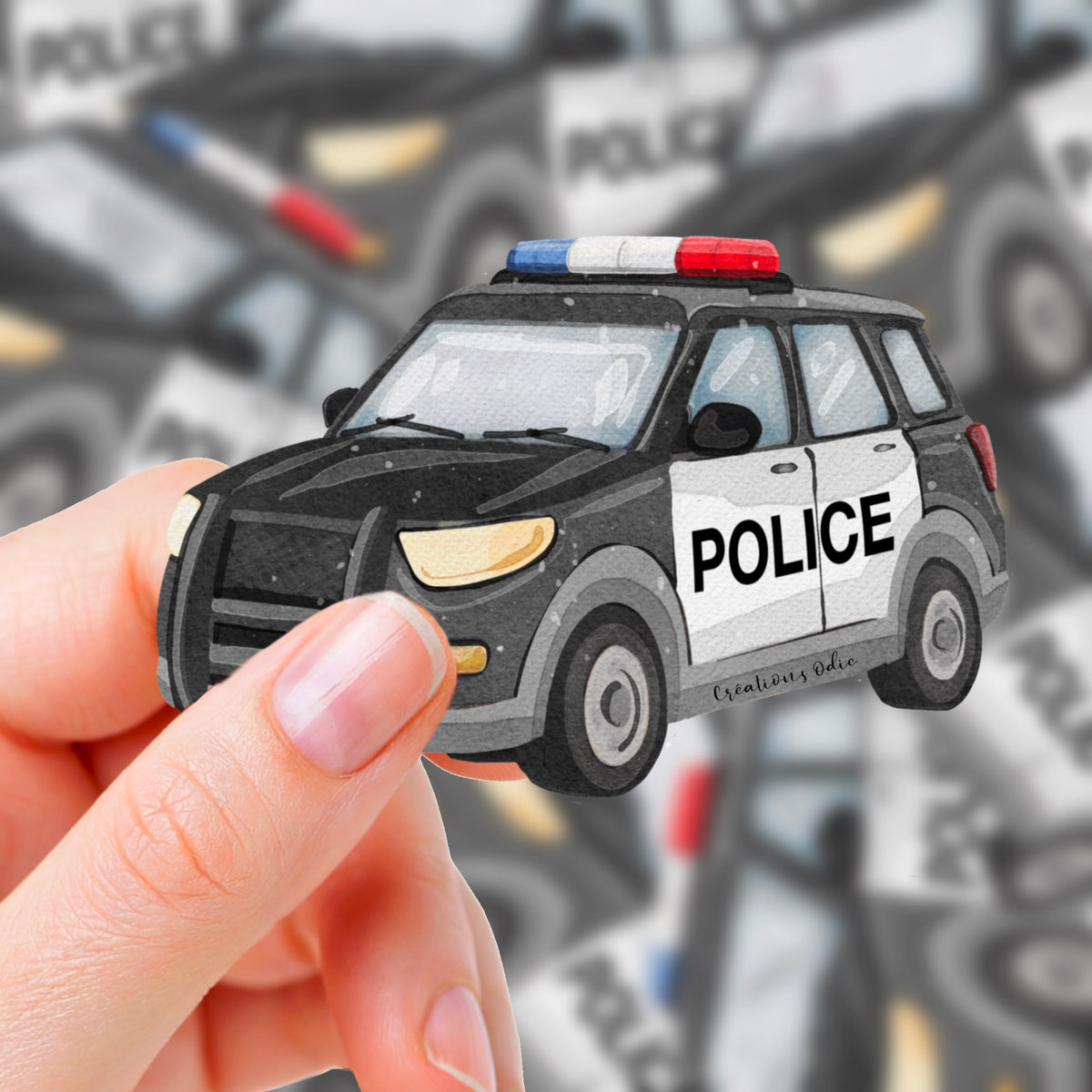 Autocollant vinyle Voiture de police