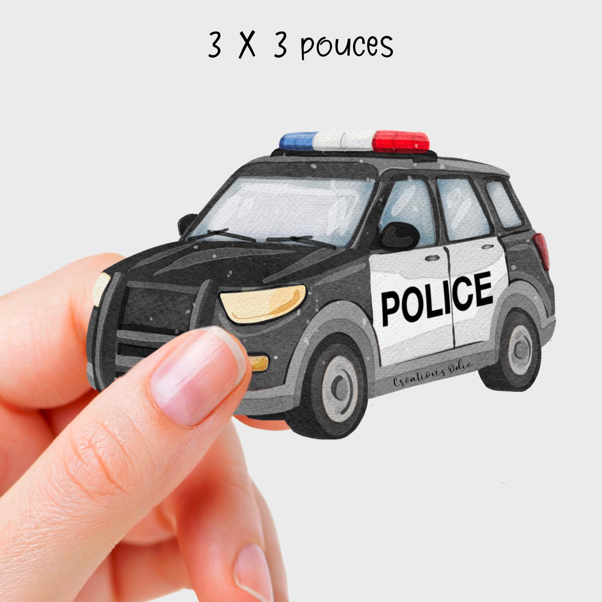 Autocollant vinyle Voiture de police