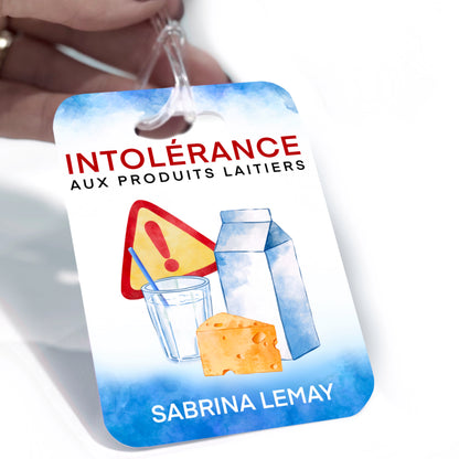 Étiquette d’alerte - Intolérance - Personnalisable