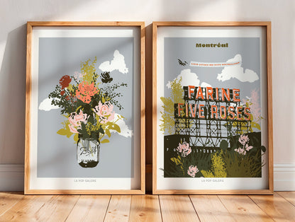 Montréal Pot Mason & Fives Roses en fleurs