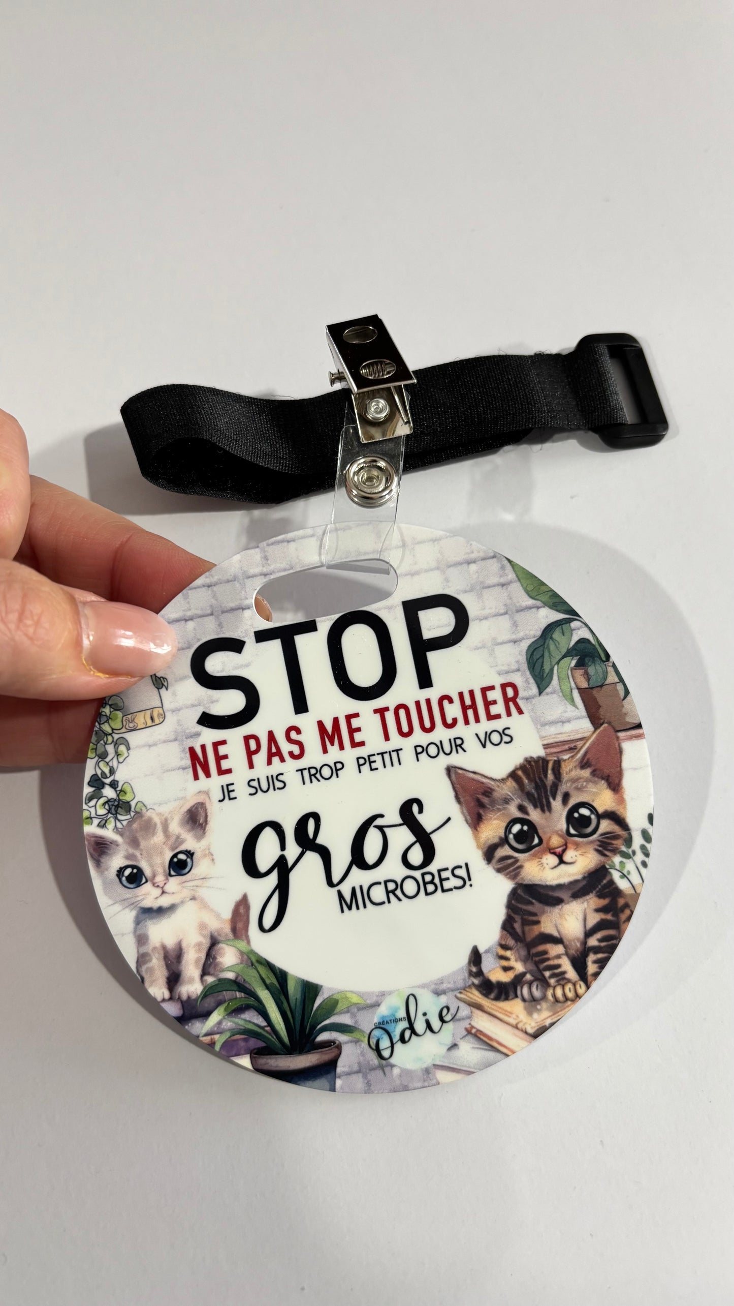 Affichette ne pas toucher mon bébé - IMPARFAITE - Petits chats