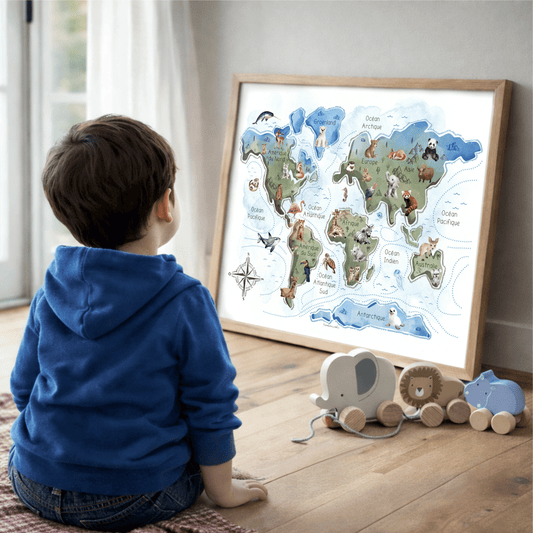 Affiche - Carte du monde - Affiche - Créations Odie