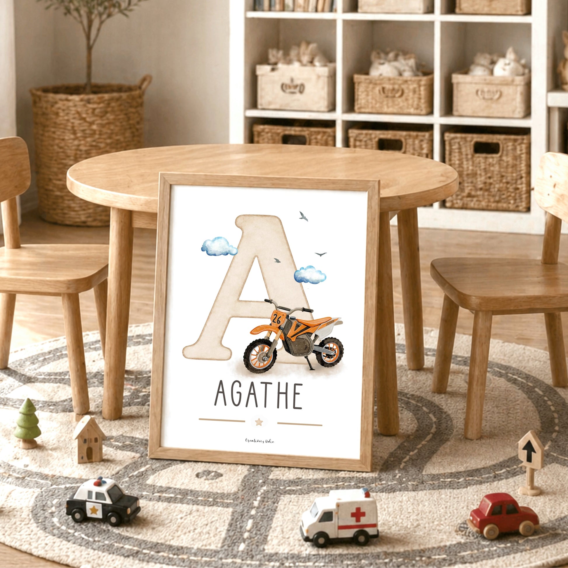 Affiches chambre bébé – Les véhicules - Affiche - Créations Odie