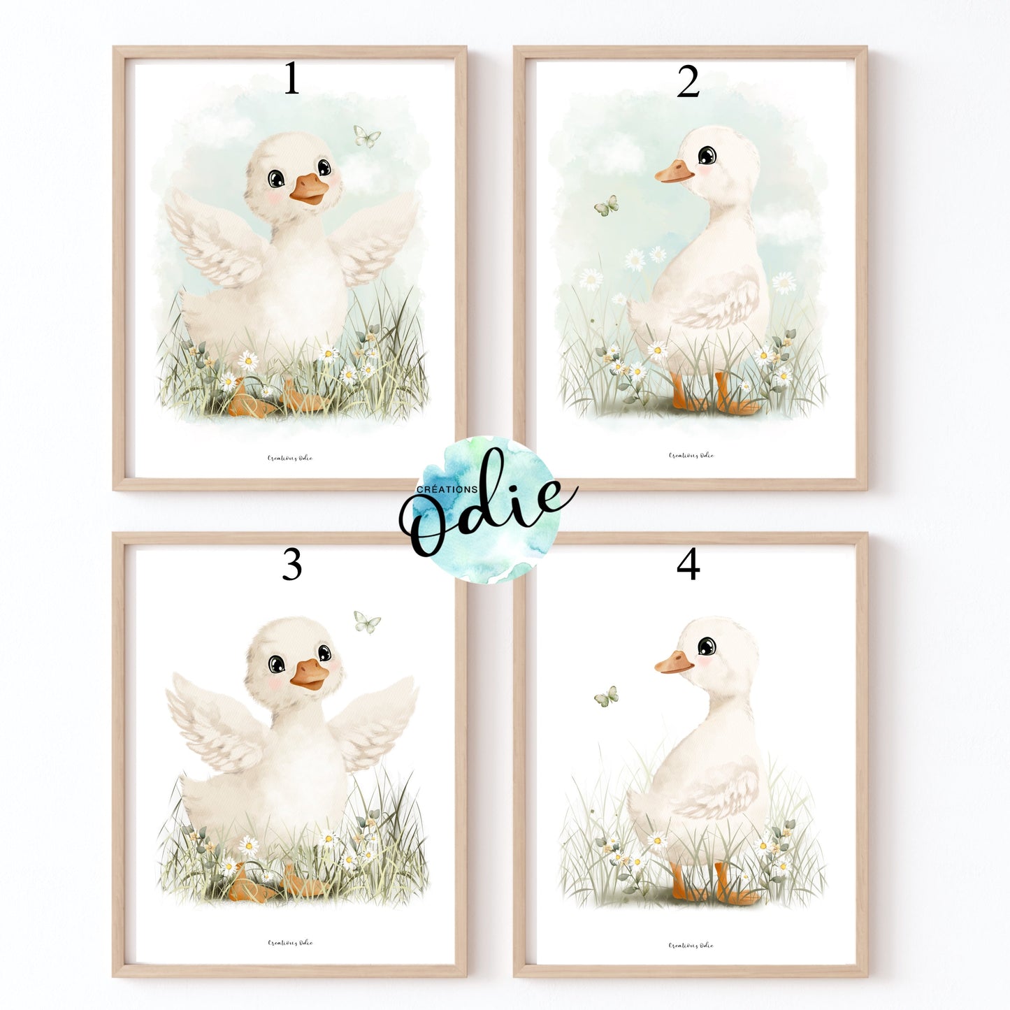 Affiches chambre bébé – Petites oies - Affiche - Créations Odie