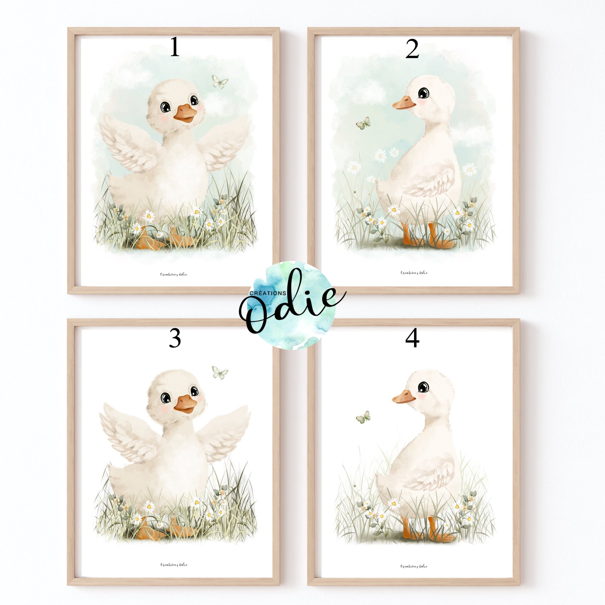 Affiches chambre bébé – Petites oies - Affiche - Créations Odie