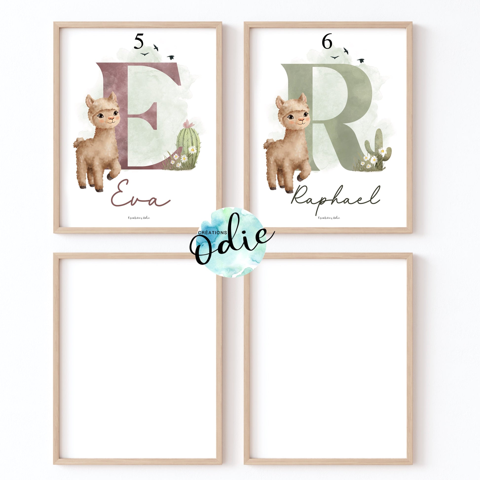 Affiches chambre enfant – Alpaga - Affiche - Créations Odie