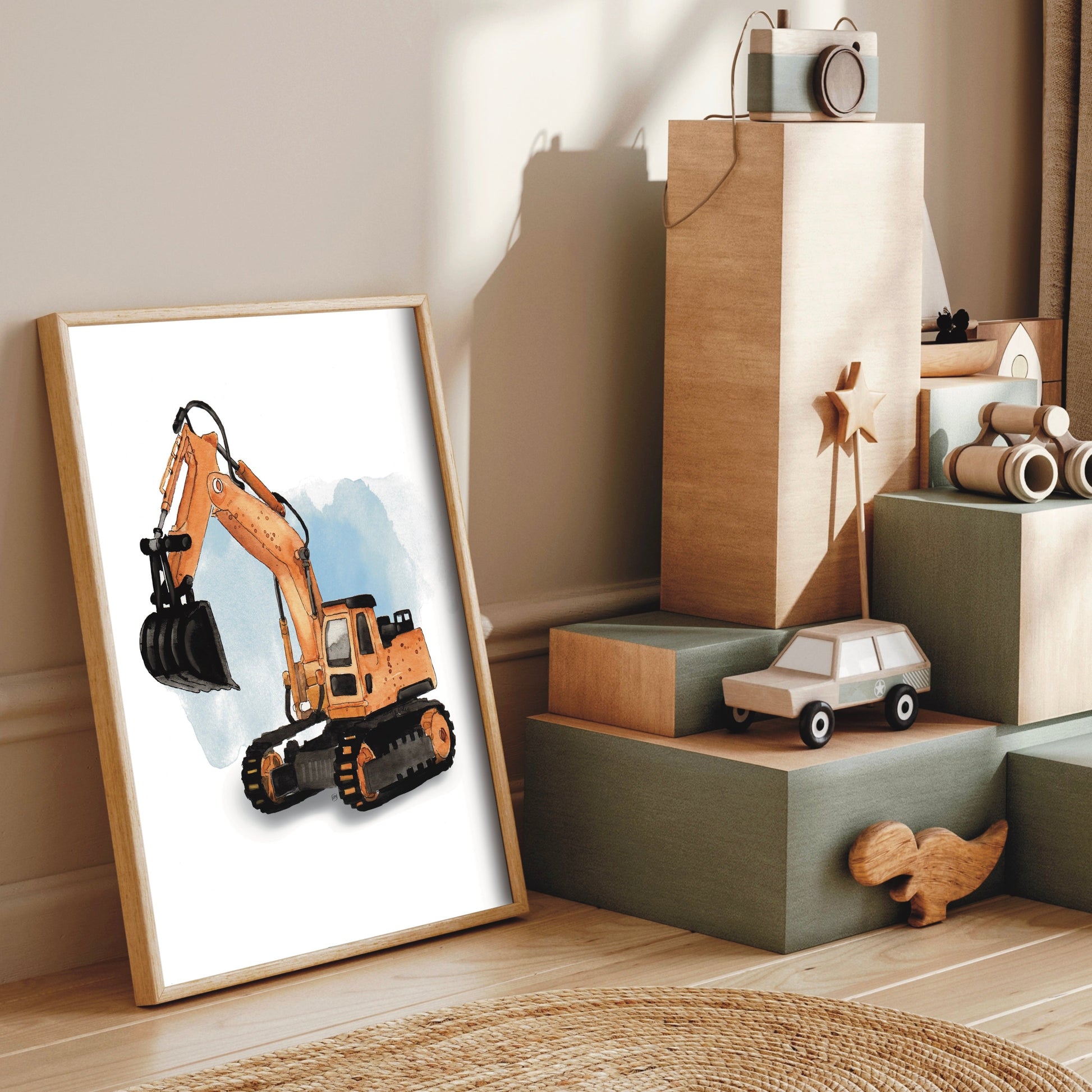 Affiches chambre enfant - Camion et tracteur - Affiche - Créations Odie